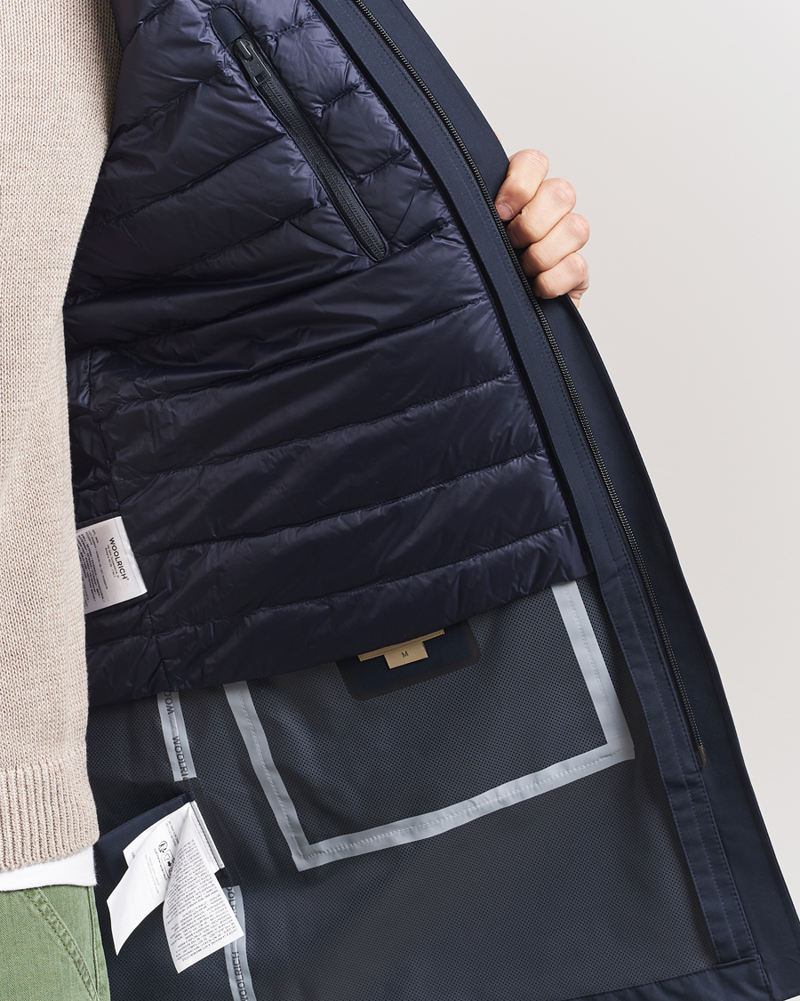 Herren | Jacken | Woolrich | Two Layer 2 in 1 Carcoat Melton Blue