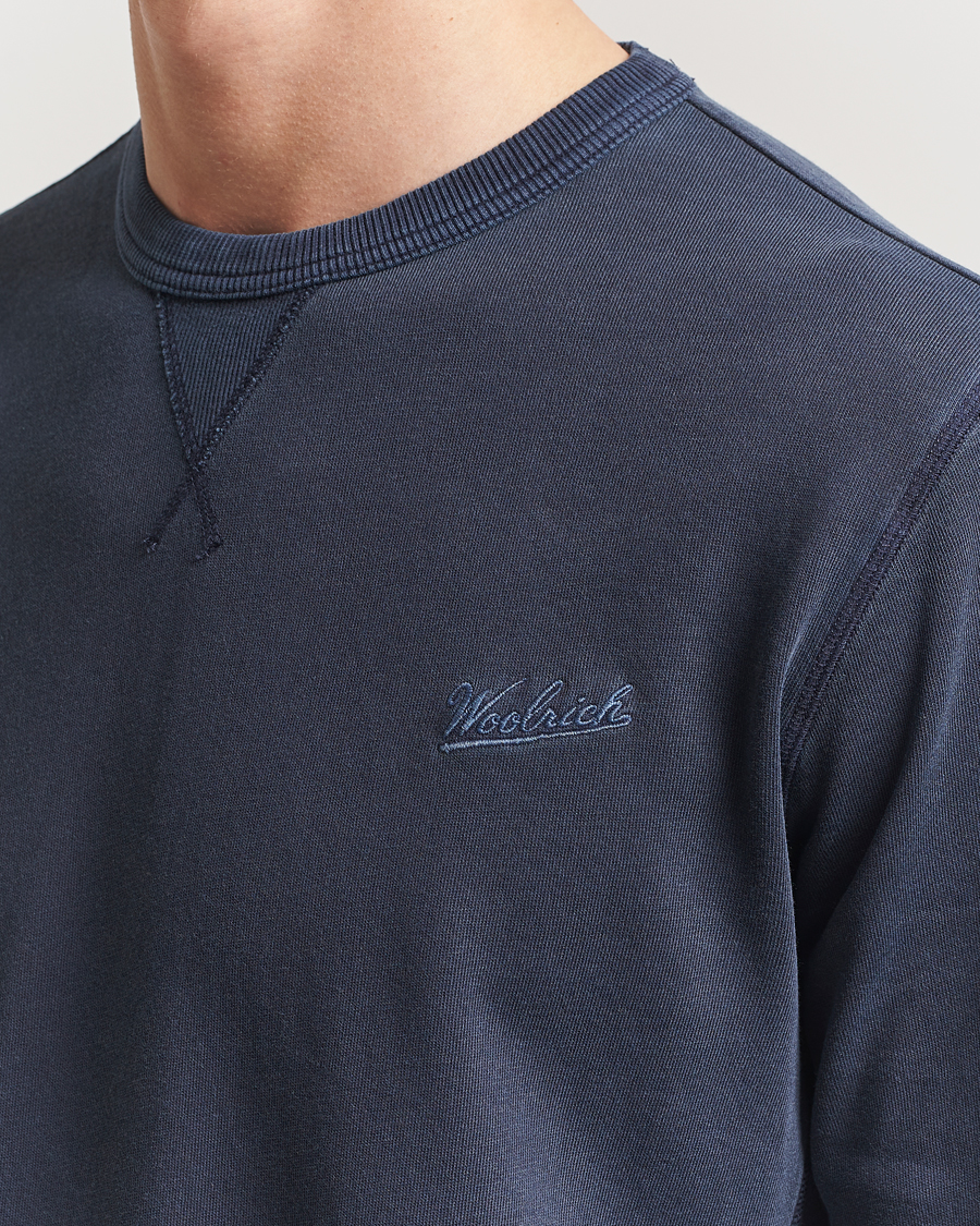Herren | Pullover | Woolrich | Garment Dyed Crewneck Dream Blue