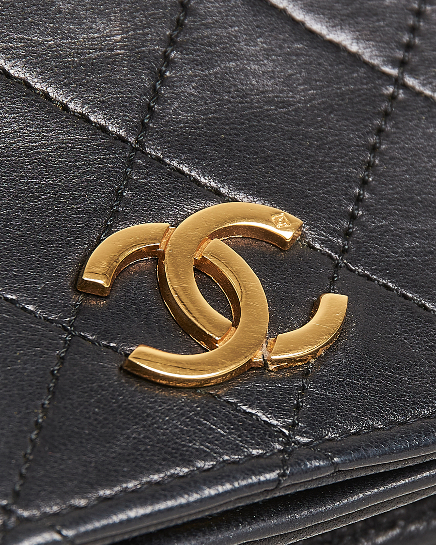 Herren | Chanel Pre-Owned Single Full Flap Chain Shoulder Bag Black | Chanel Pre-Owned | Single Full Flap Chain Shoulder Bag Black