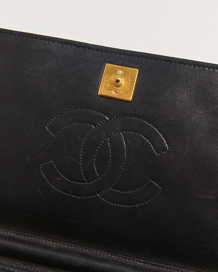 Herren | Chanel Pre-Owned Single Full Flap Chain Shoulder Bag Black | Chanel Pre-Owned | Single Full Flap Chain Shoulder Bag Black