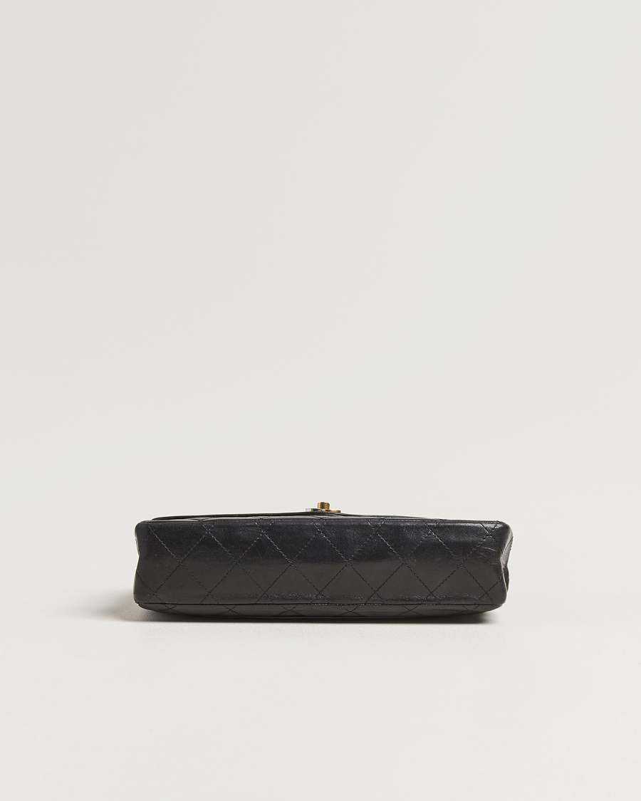 Herren | Chanel Pre-Owned Matelassé Medium Double Flap Bag Black | Chanel Pre-Owned | Matelassé Medium Double Flap Bag Black