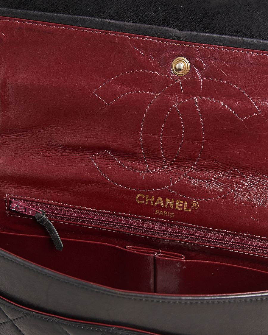 Herren | Chanel Pre-Owned Matelassé Medium Double Flap Bag Black | Chanel Pre-Owned | Matelassé Medium Double Flap Bag Black