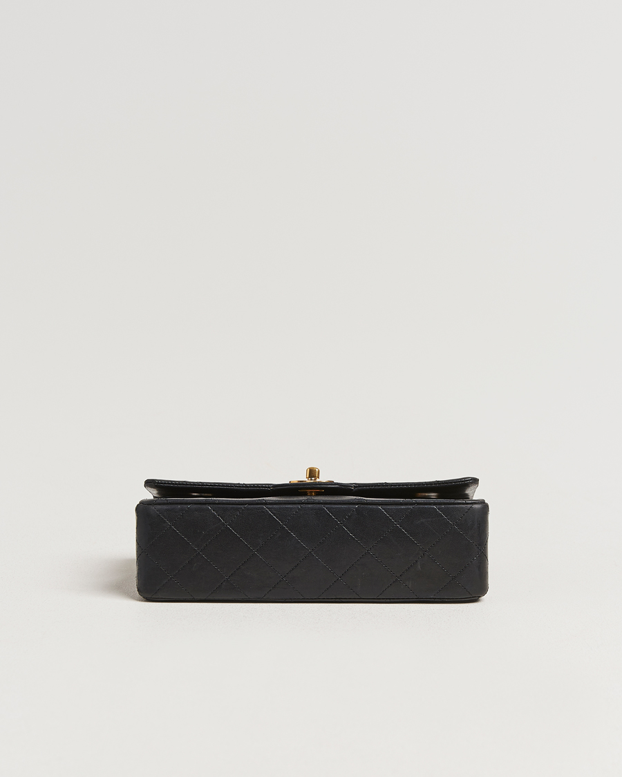 Herren | Chanel Pre-Owned Matelassé Small Double Flap Bag Black Lambskin | Chanel Pre-Owned | Matelassé Small Double Flap Bag Black Lambskin