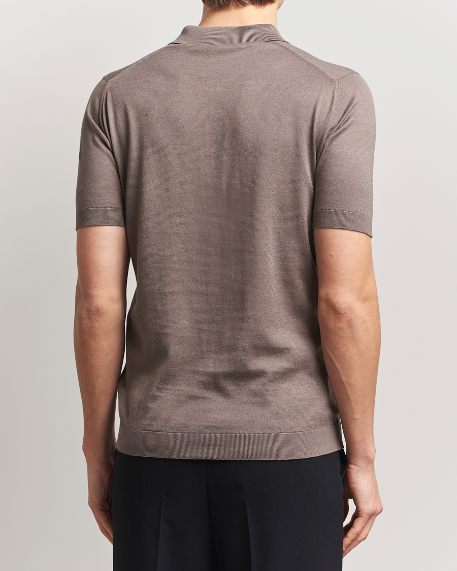 Herren | Poloshirts | John Smedley | Adrian Slim Fit Sea Island Polo Beige Musk