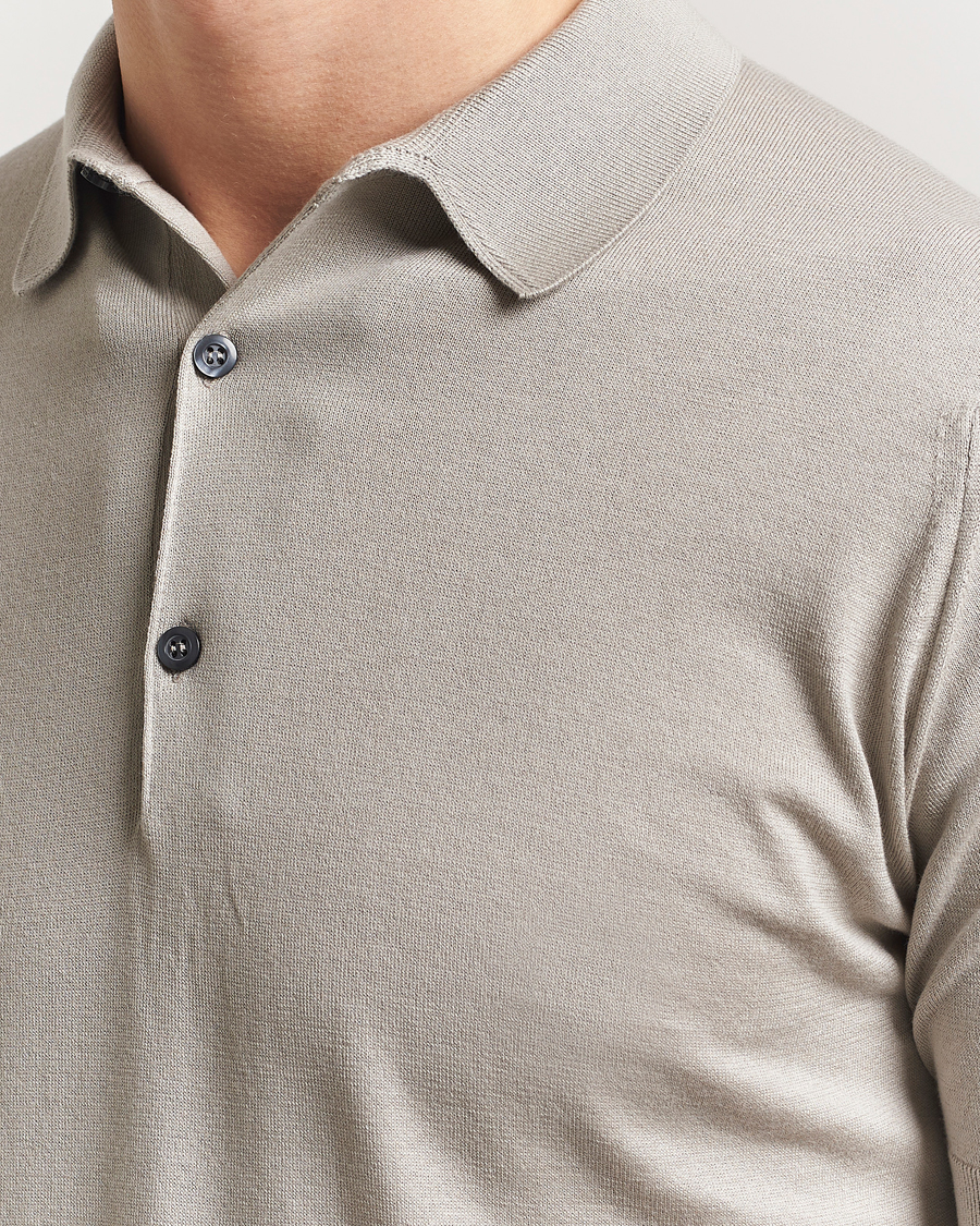 Herren | Poloshirts | John Smedley | Adrian Slim Fit Sea Island Polo Parchment