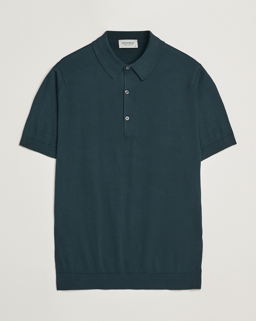 Herren | Poloshirts | John Smedley | Adrian Slim Fit Sea Island Polo Rain Forest