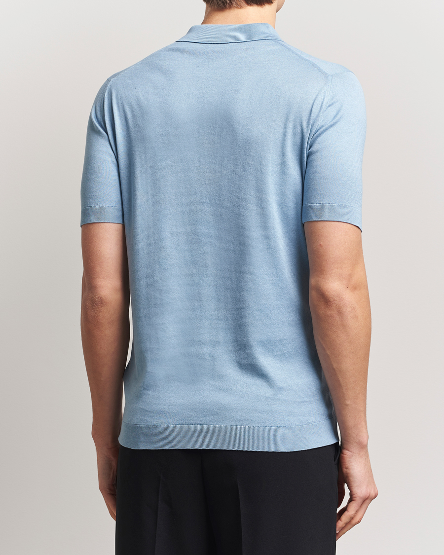Herren | Poloshirts | John Smedley | Adrian Slim Fit Sea Island Polo Sea Glass