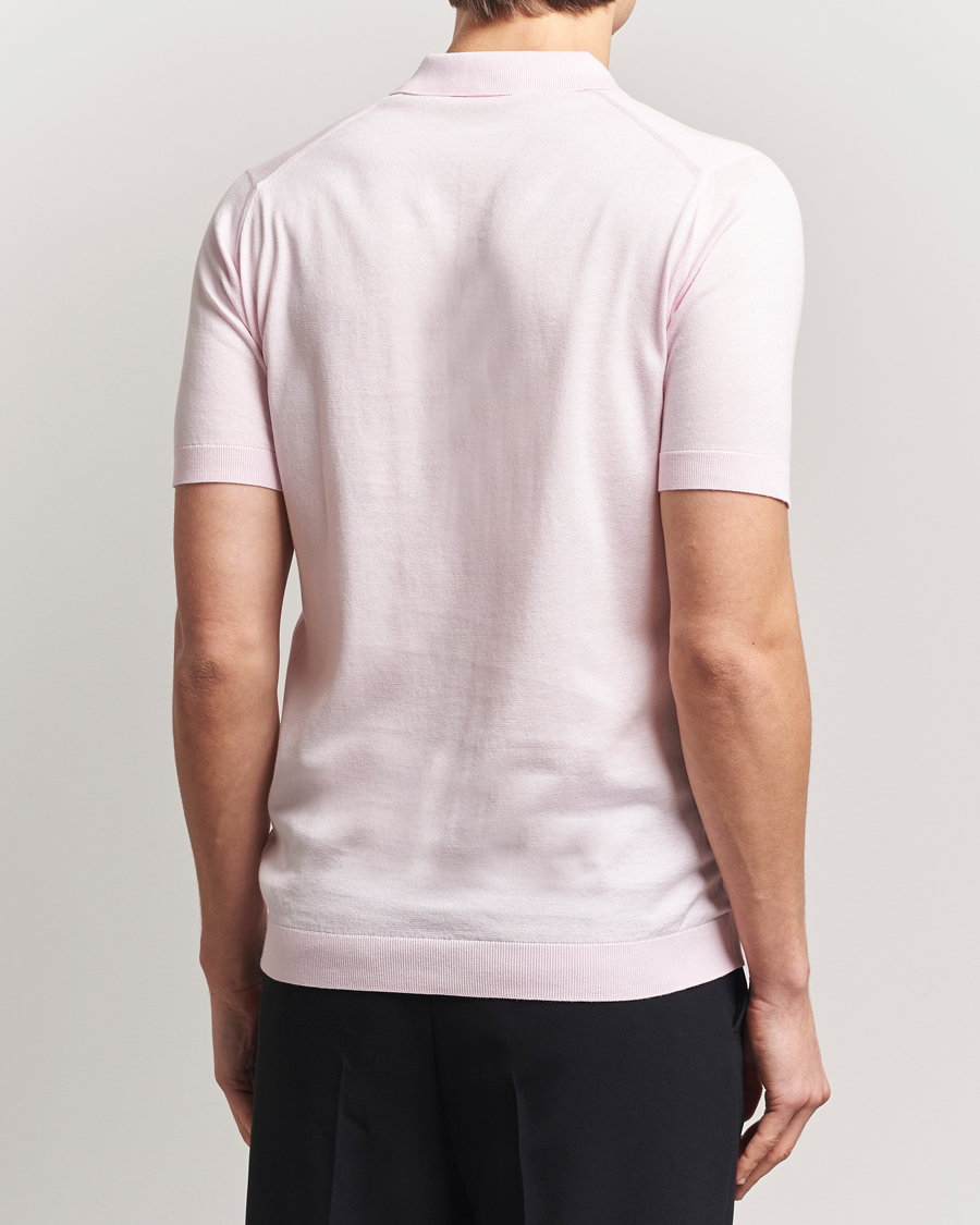 Herren | Poloshirts | John Smedley | Adrian Slim Fit Sea Island Polo Soft Pink