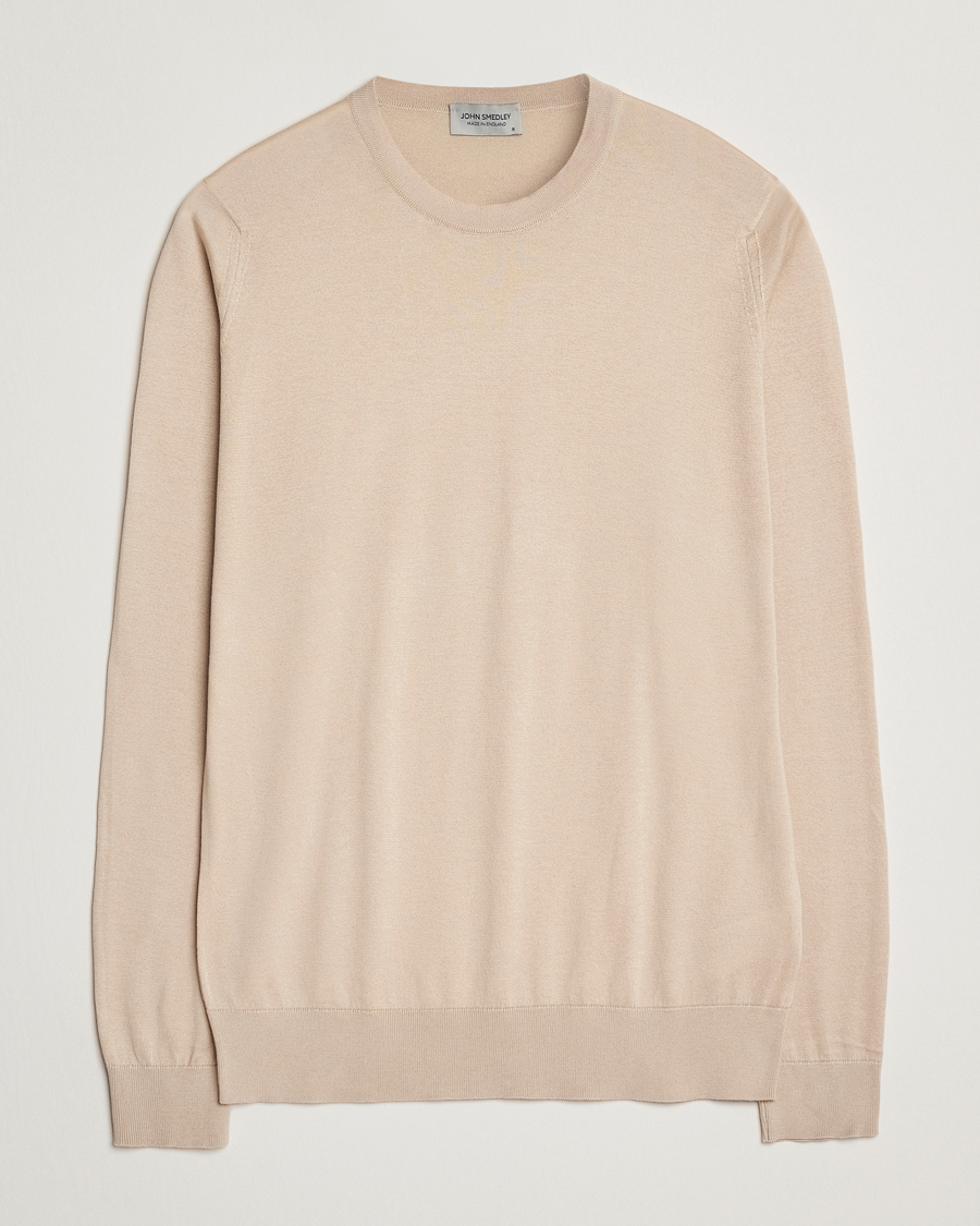 Herren | Pullover | John Smedley | Rowland Sea Island Crew Neck Pullover Almond