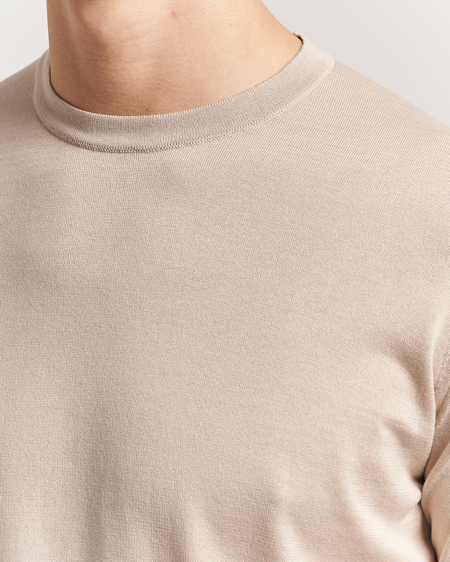 Herren | Pullover | John Smedley | Rowland Sea Island Crew Neck Pullover Almond