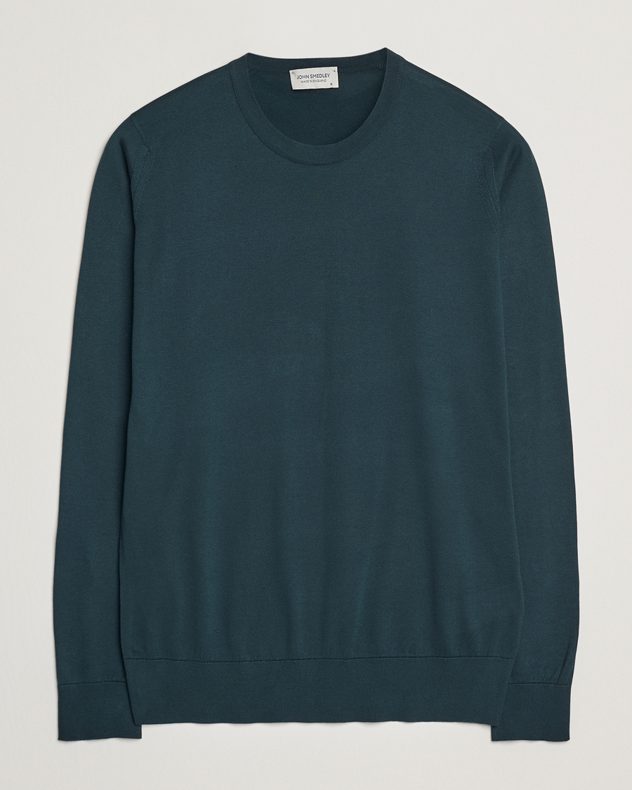 Herren | Pullover | John Smedley | Rowland Sea Island Crew Neck Pullover Rain Forest