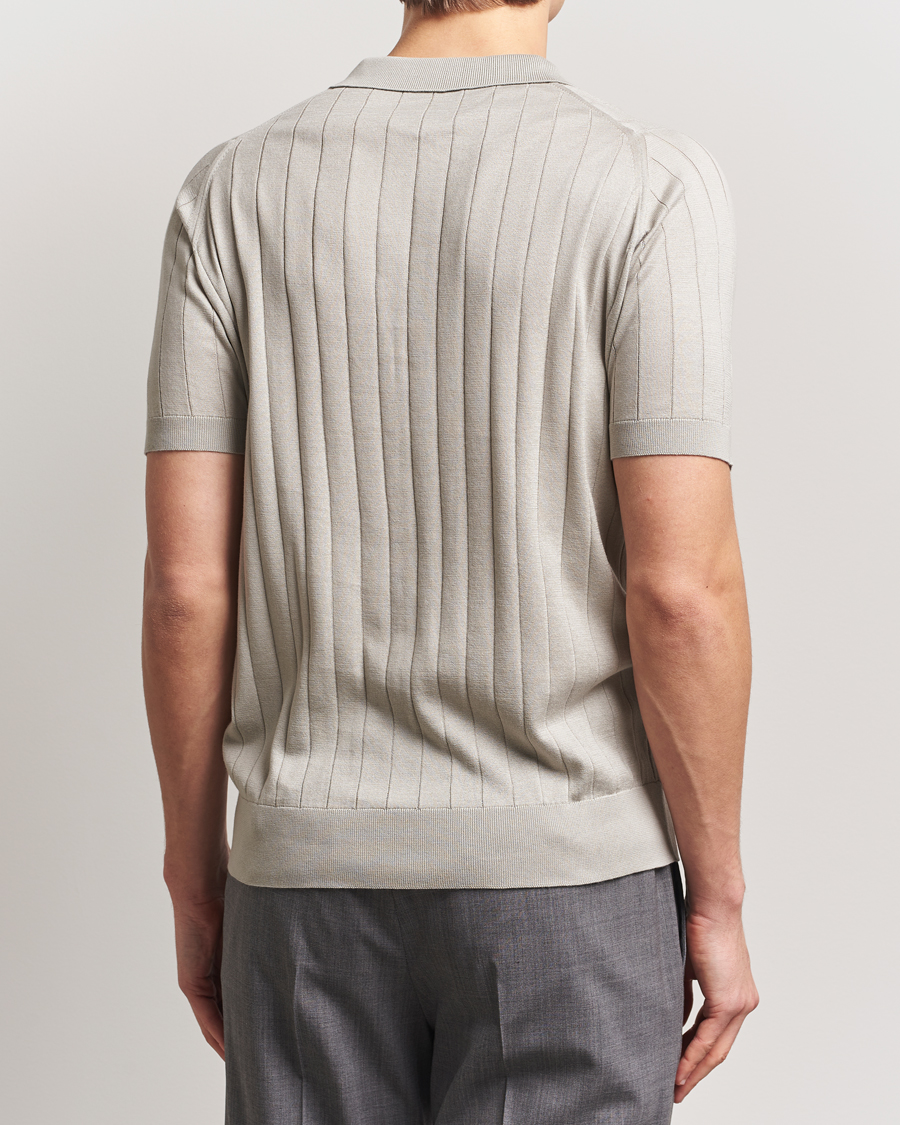 Herren | Poloshirts | John Smedley | Roper Open Collar Sea Island Polo Parchment