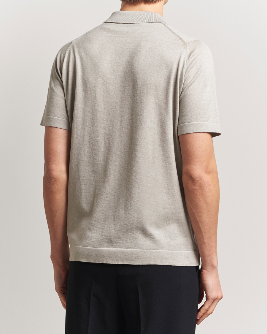 Herren | Hemden | John Smedley | Folke Sea Island Knitted Polo Parchment