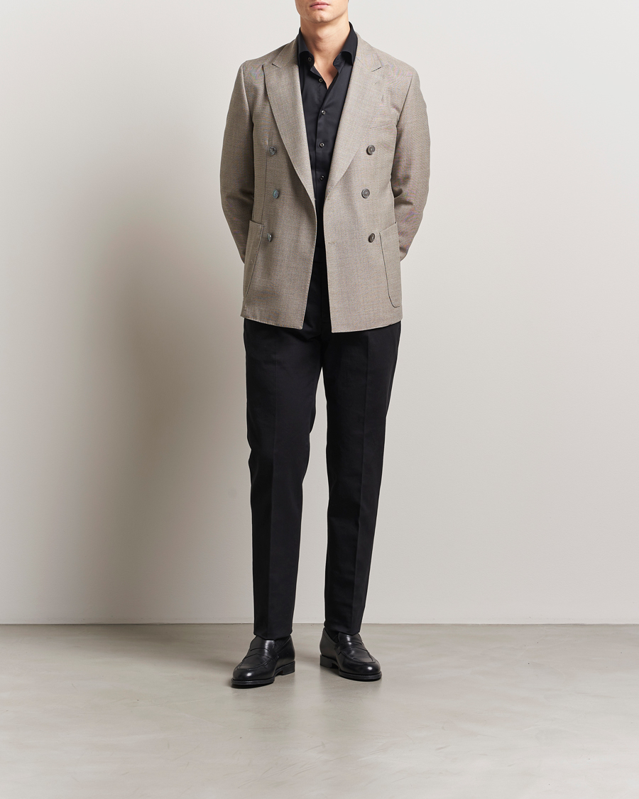 Herren | Sakkos | BOSS BLACK | Huge Wool Double Breasted Blazer Light Beige