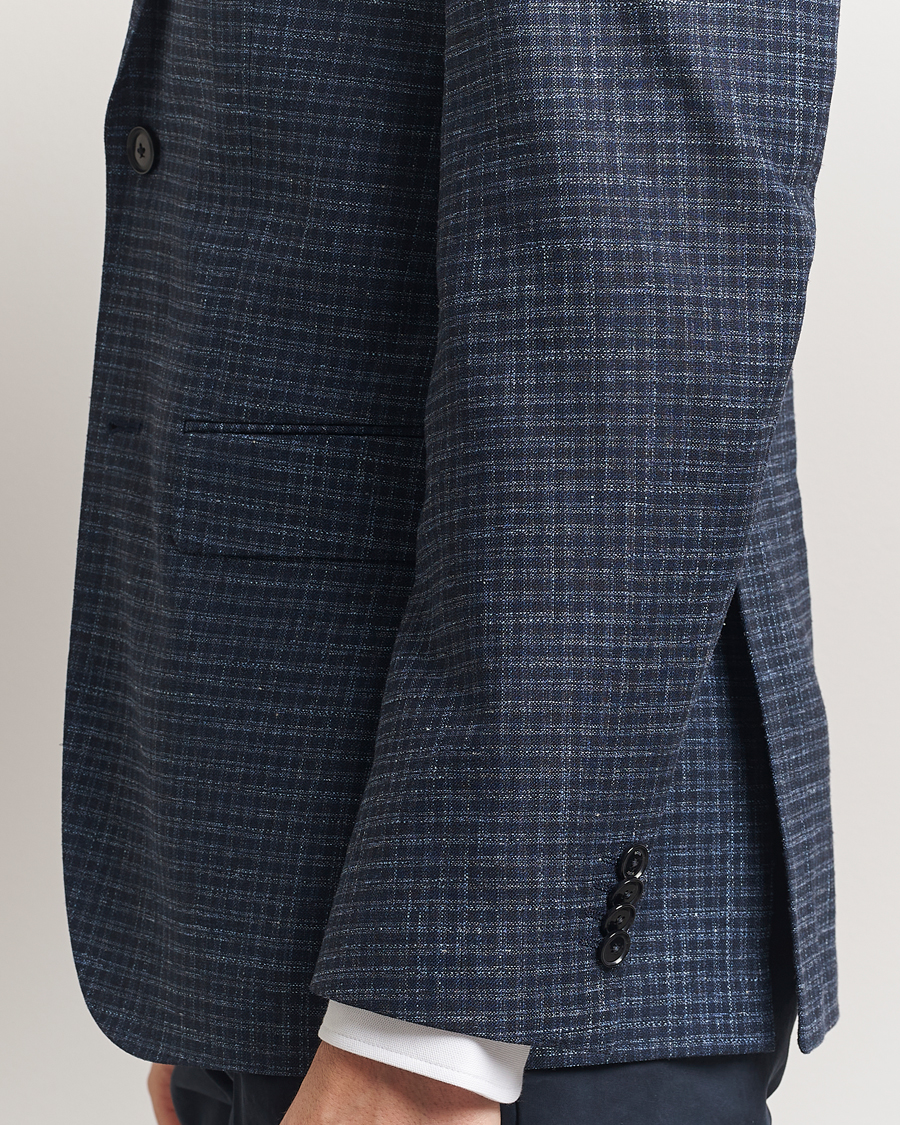Herren | Sakkos | BOSS BLACK | Janson Wool Dogtooth Blazer Medium Blue