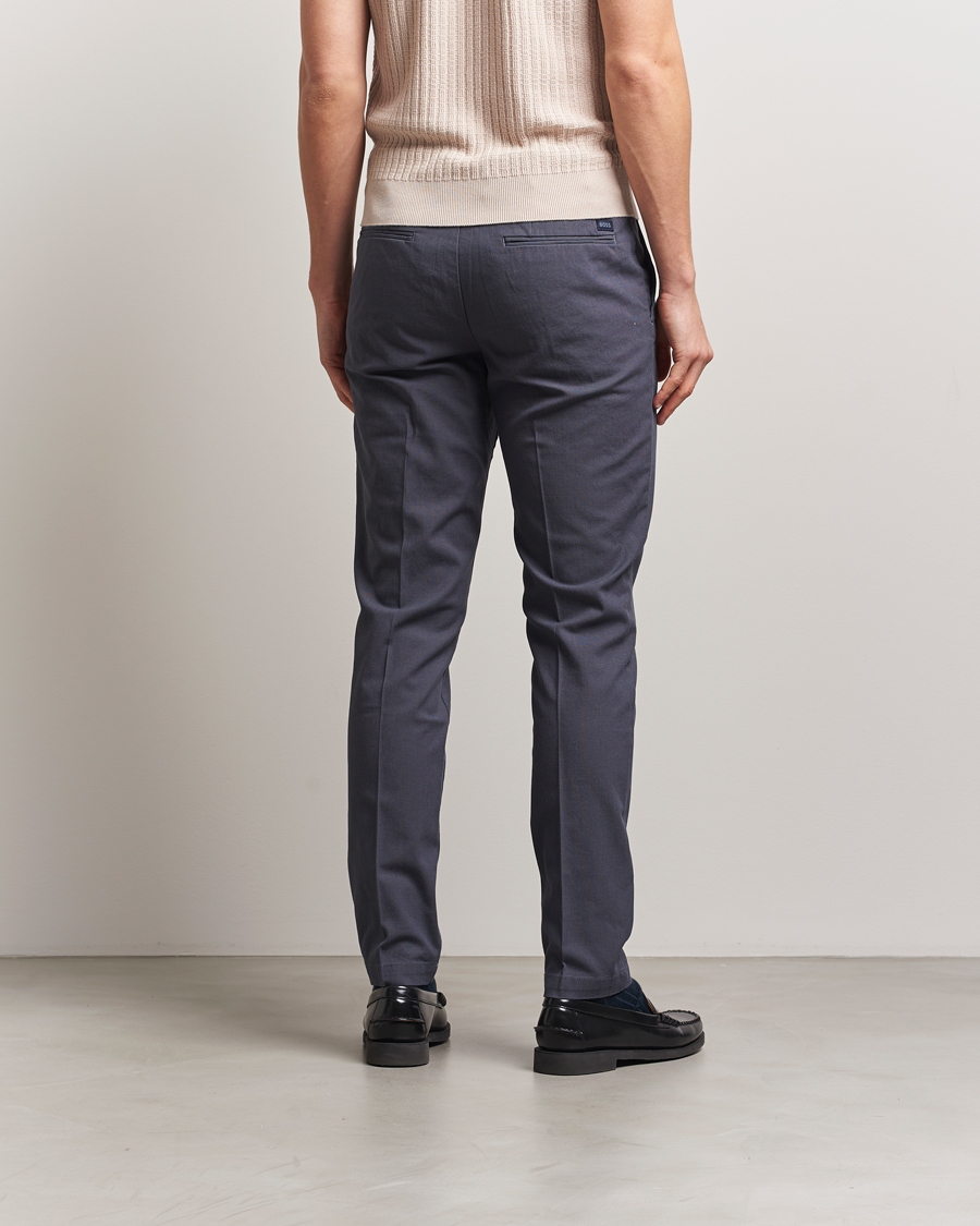 Herren | Hosen | BOSS BLACK | Kaito Structured Cotton Pants Dark Blue