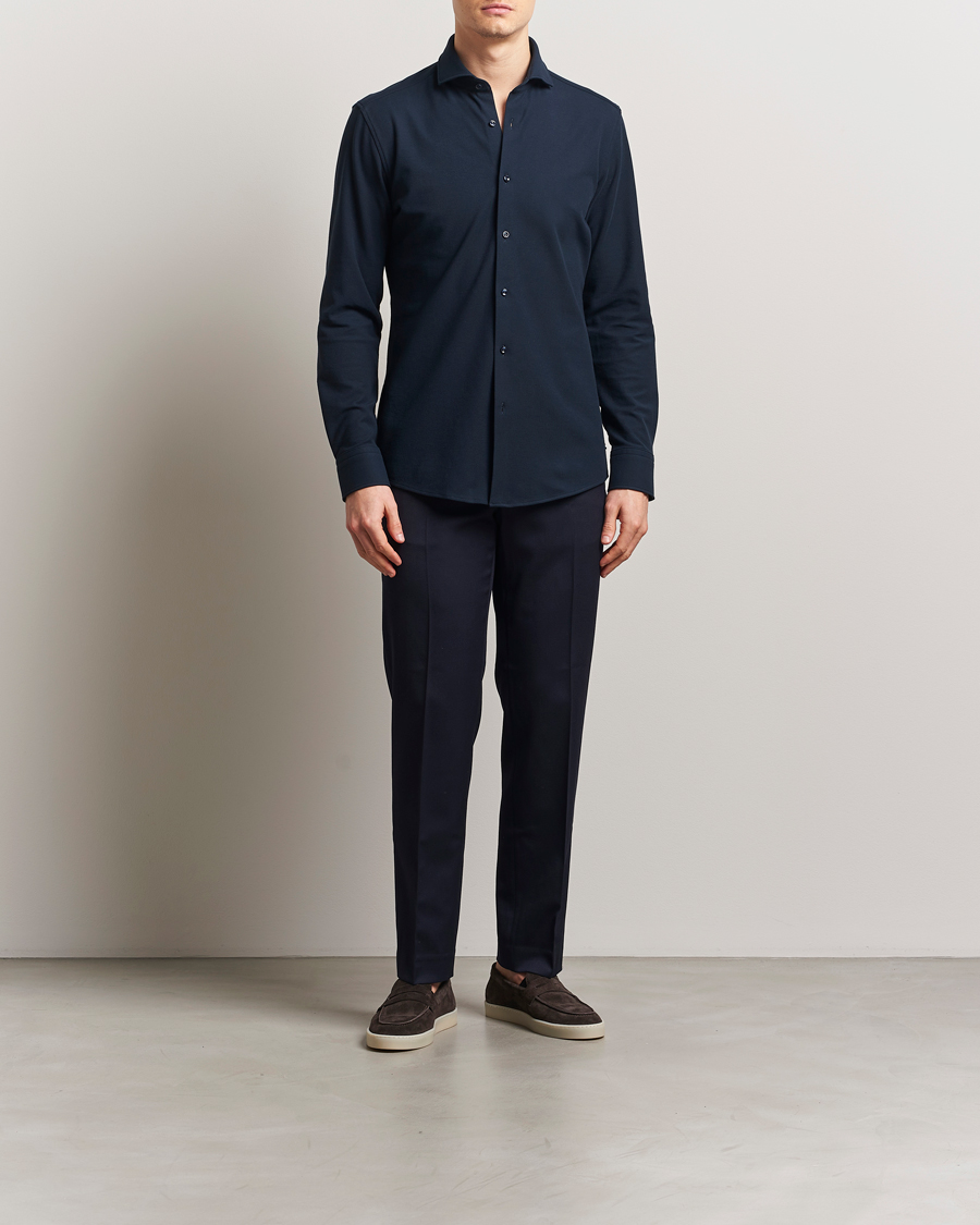 Herren | Hemden | BOSS BLACK | Hank Structured Shirt Dark Blue