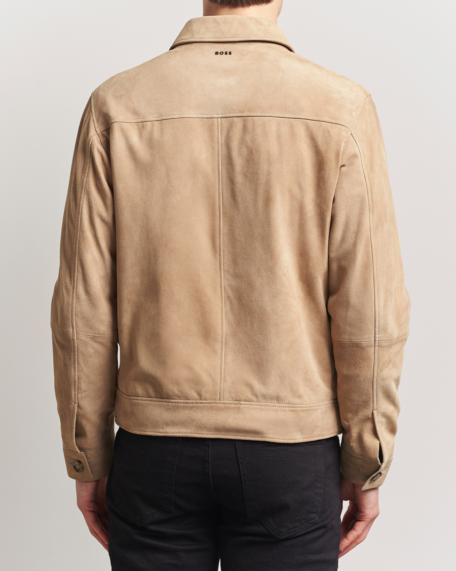 Herren | Jacken | BOSS BLACK | Malbano Suede Jacket Light Beige