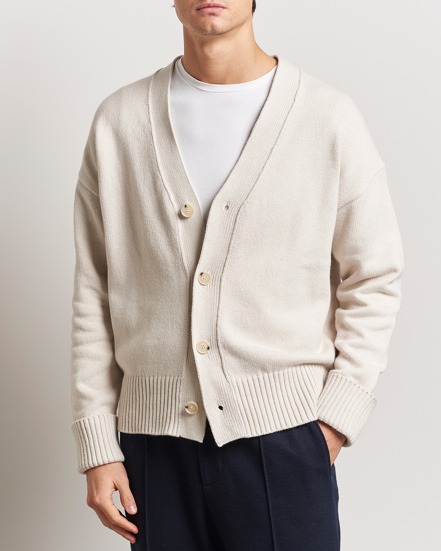 Herren | Pullover | BOSS BLACK | Bellaco Knitted Cardigan Open White