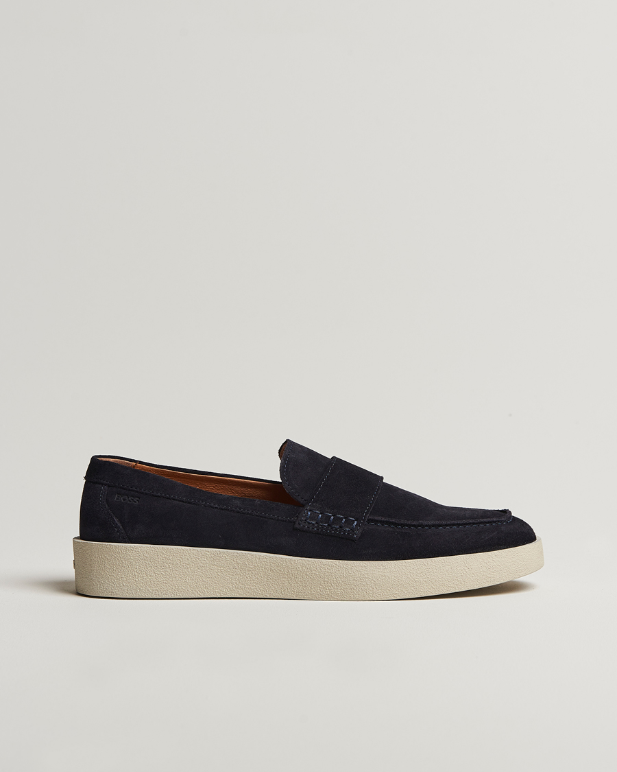 Herren | BOSS BLACK Clay Suede Loafer Dark Blue | BOSS BLACK | Clay Suede Loafer Dark Blue