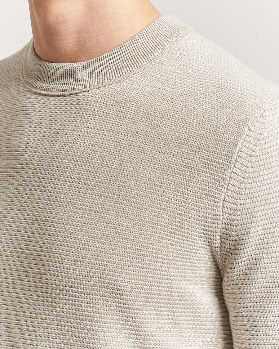 Herren | Pullover | BOSS ORANGE | Aspoki Structured Knitted Sweater Light Beige