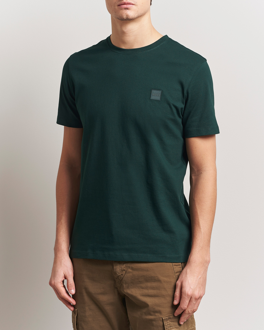 Herren | T-Shirts | BOSS ORANGE | Tales Logo Crew Neck T-Shirt Open Green