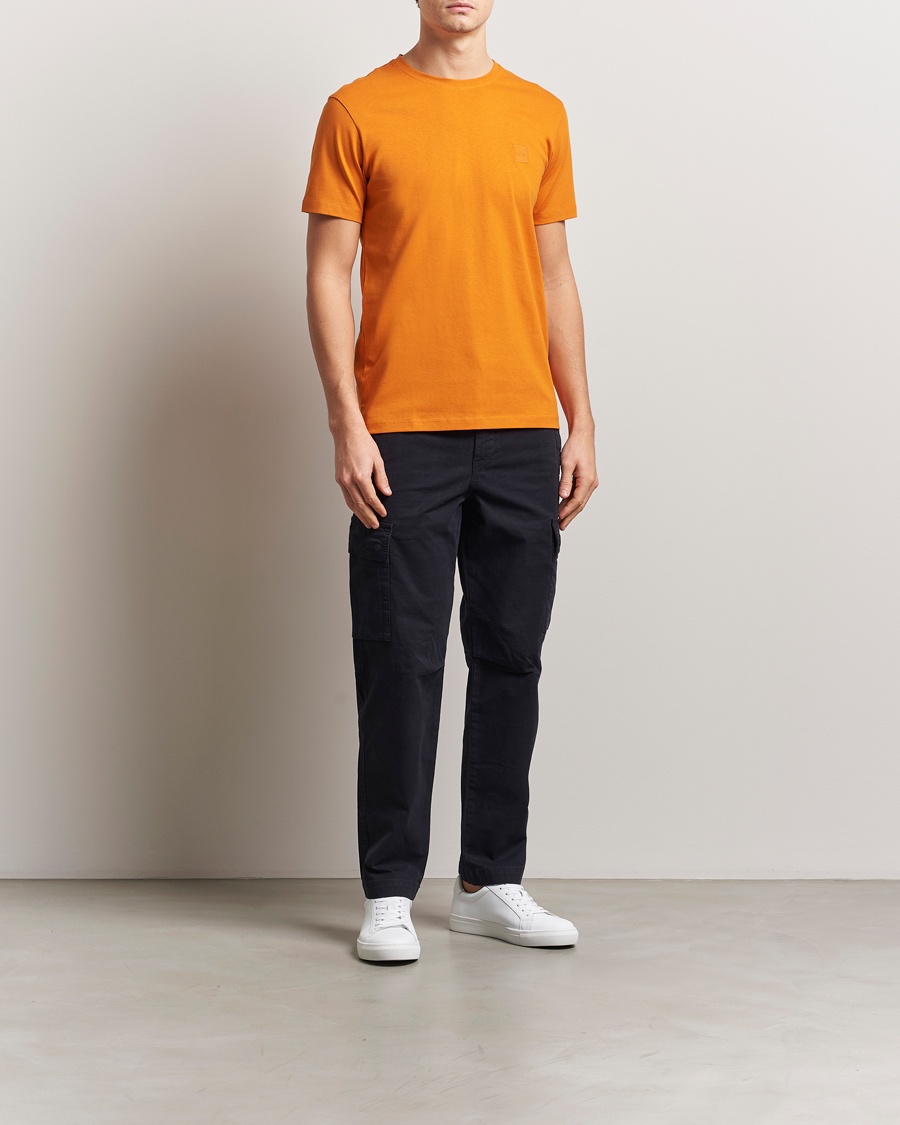 Herren | T-Shirts | BOSS ORANGE | Tales Logo Crew Neck T-Shirt Open Orange