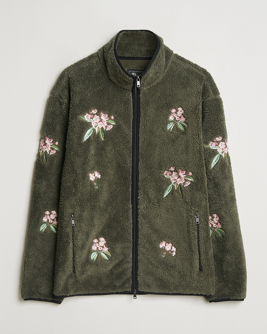 Herren | Pullover | Woolrich | Sherpa Fleece Full Zip by Todd Snyder Green