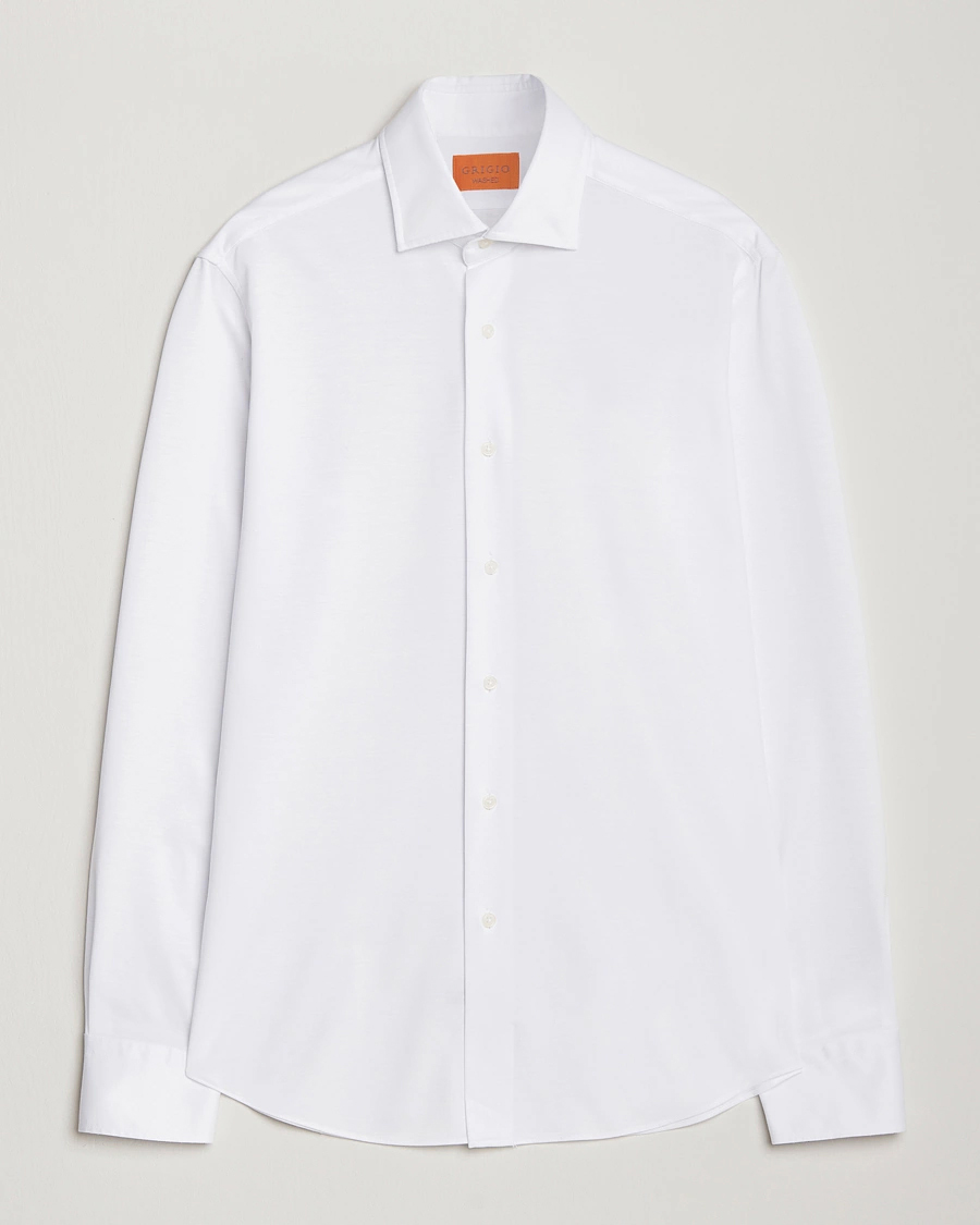 Herren | Hemden | Grigio | Jersey Stretch Shirt White