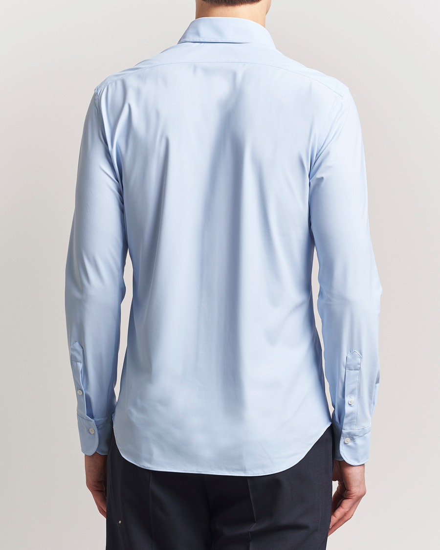 Herren | Hemden | Grigio | Jersey Stretch Shirt Light Blue