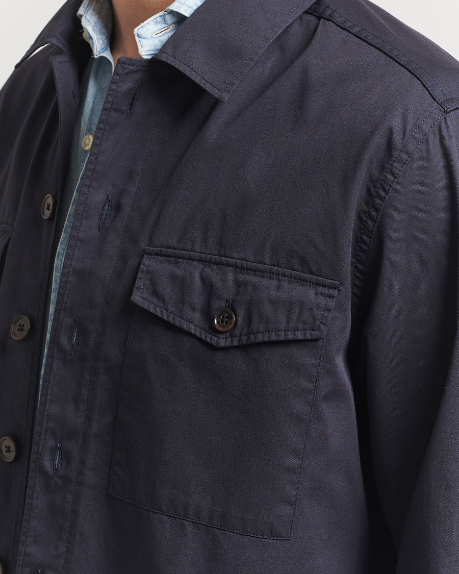 Herren | Hemden | Grigio | Cotton Overshirt Navy