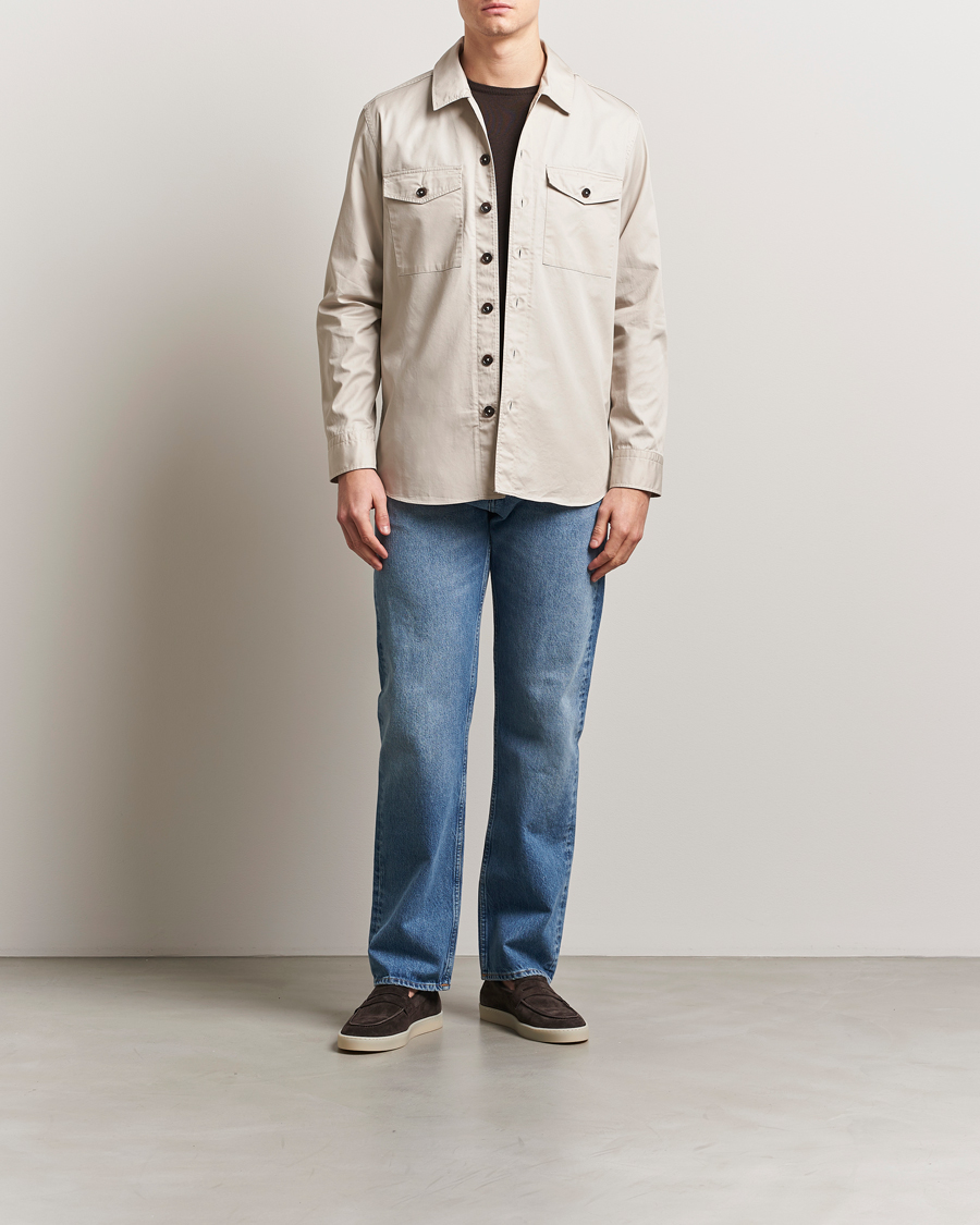 Herren | Hemden | Grigio | Cotton Overshirt Beige