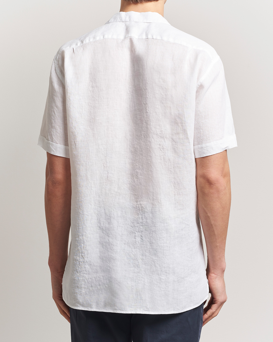 Herren | Hemden | Stenströms | Short Sleeve Linen Shirt White
