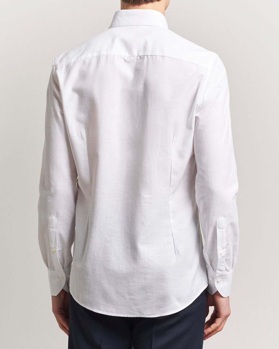Herren | Hemden | Stenströms | Soft Cotton One Piece Button Down Shirt White