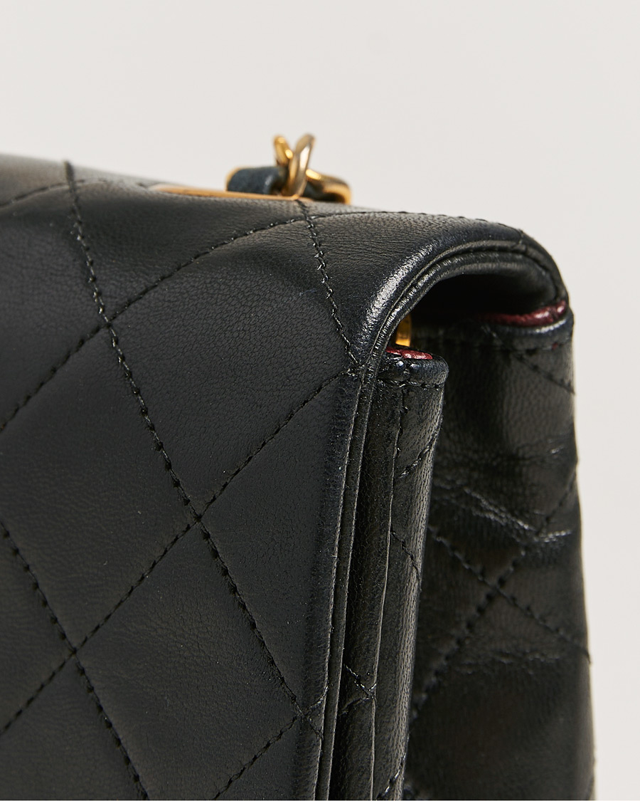 Herren | Chanel Pre-Owned Matelassé Single Full Flap Bag Black | Chanel Pre-Owned | Matelassé Single Full Flap Bag Black