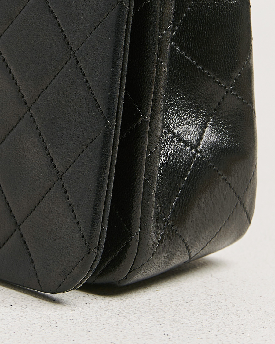 Herren | Chanel Pre-Owned Matelassé Single Full Flap Bag Black | Chanel Pre-Owned | Matelassé Single Full Flap Bag Black