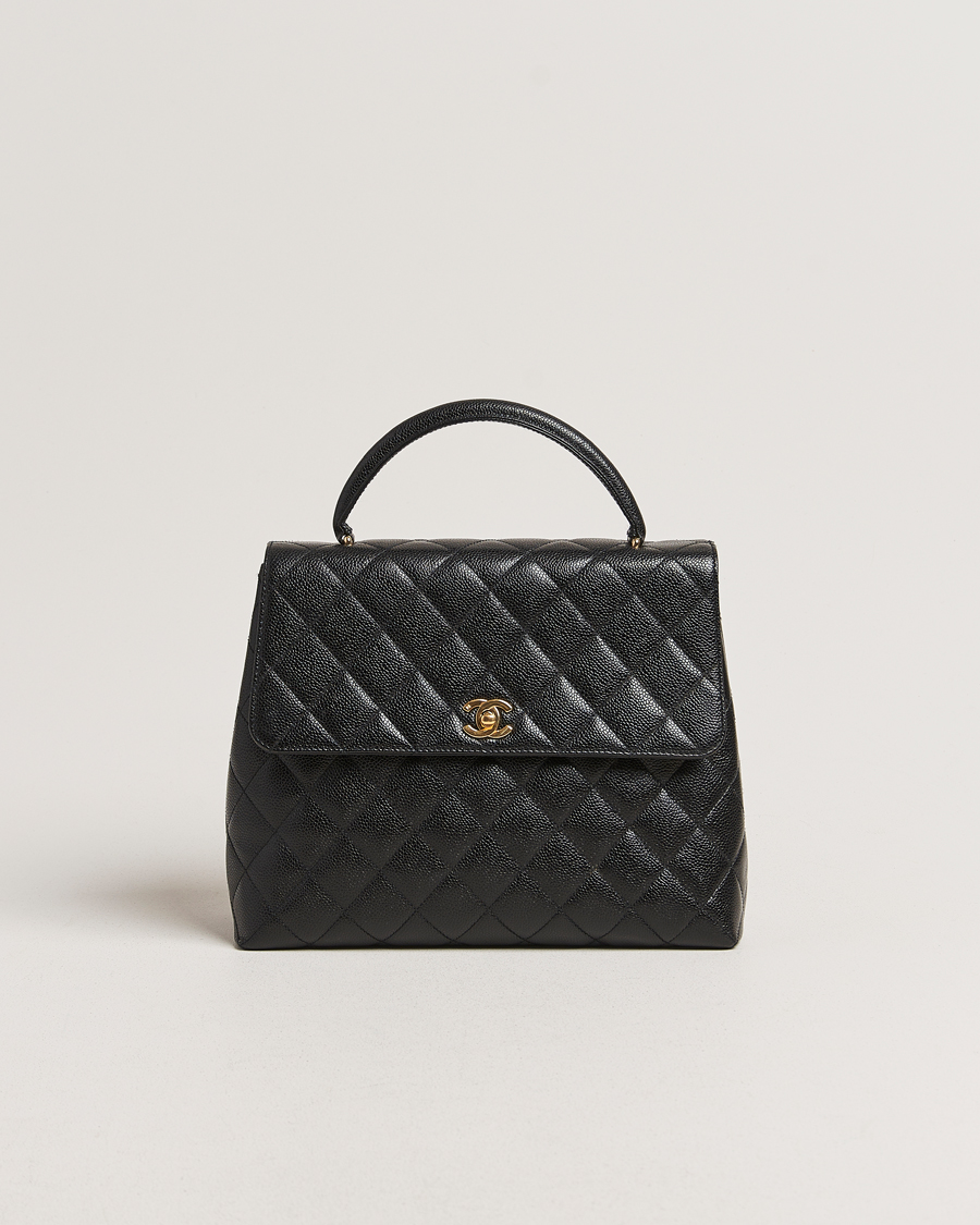 Herren | Chanel Pre-Owned Kelly Top Handle Bag Black Caviar | Chanel Pre-Owned | Kelly Top Handle Bag Black Caviar