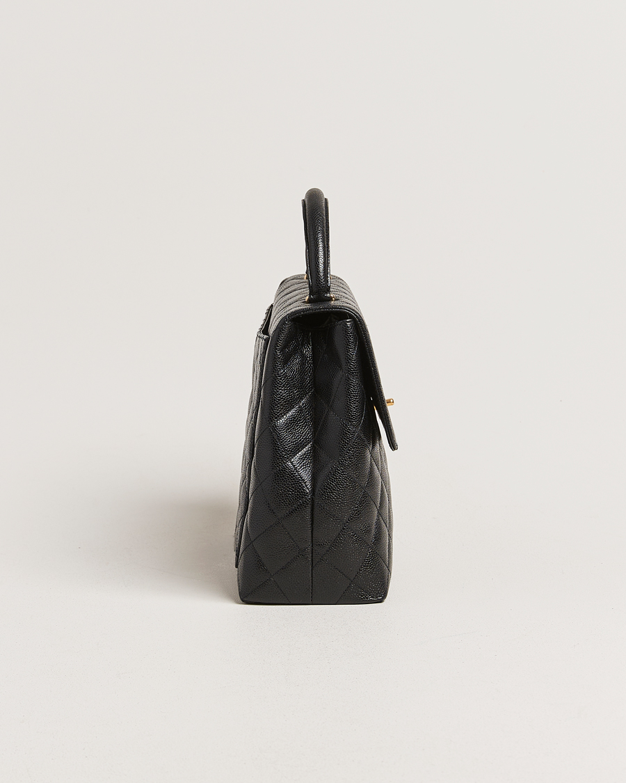 Herren | Chanel Pre-Owned Kelly Top Handle Bag Black Caviar | Chanel Pre-Owned | Kelly Top Handle Bag Black Caviar