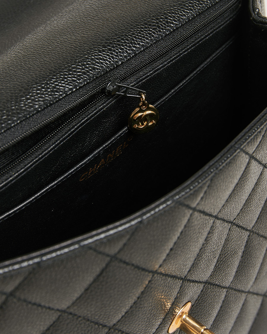 Herren | Chanel Pre-Owned Kelly Top Handle Bag Black Caviar | Chanel Pre-Owned | Kelly Top Handle Bag Black Caviar