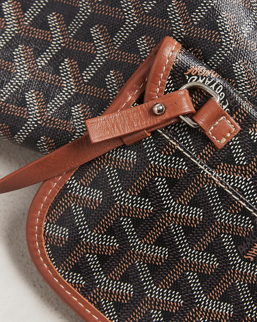 Herren | Goyard Pre-Owned Saint Louis PM Coated Canvas Tote Bag Brown | Goyard Pre-Owned | Saint Louis PM Coated Canvas Tote Bag Brown