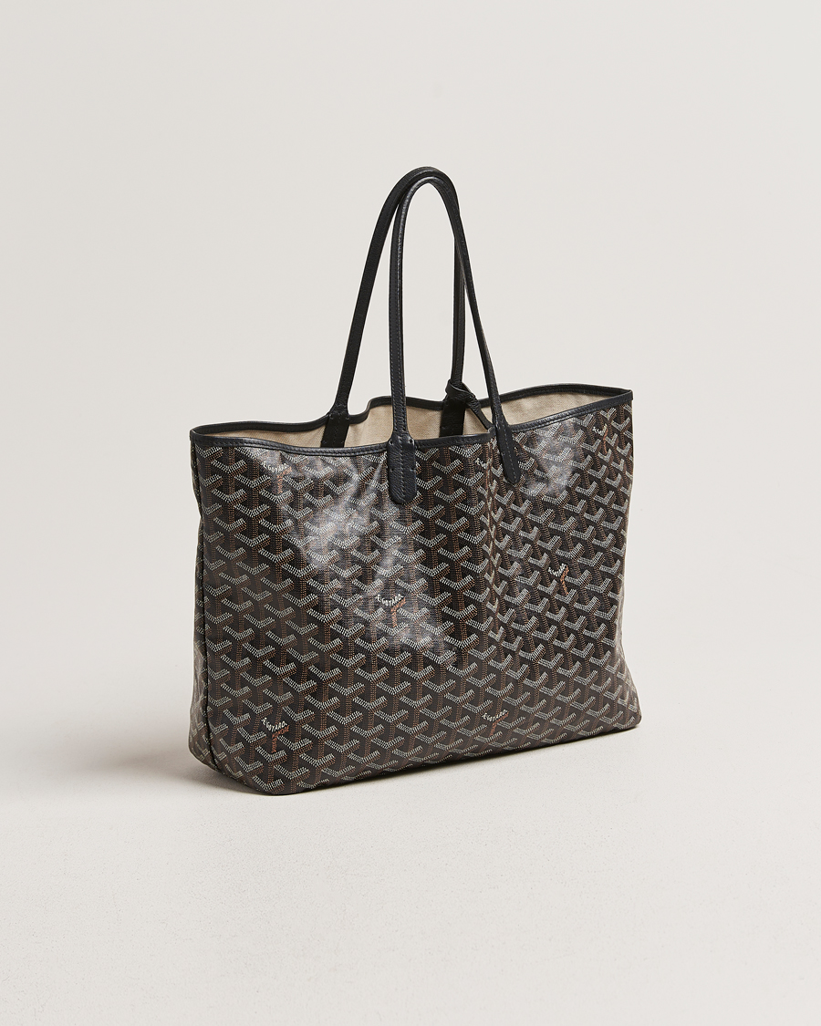 Herren | Goyard Pre-Owned Saint Louis PM Coated Canvas Tote Bag Black | Goyard Pre-Owned | Saint Louis PM Coated Canvas Tote Bag Black