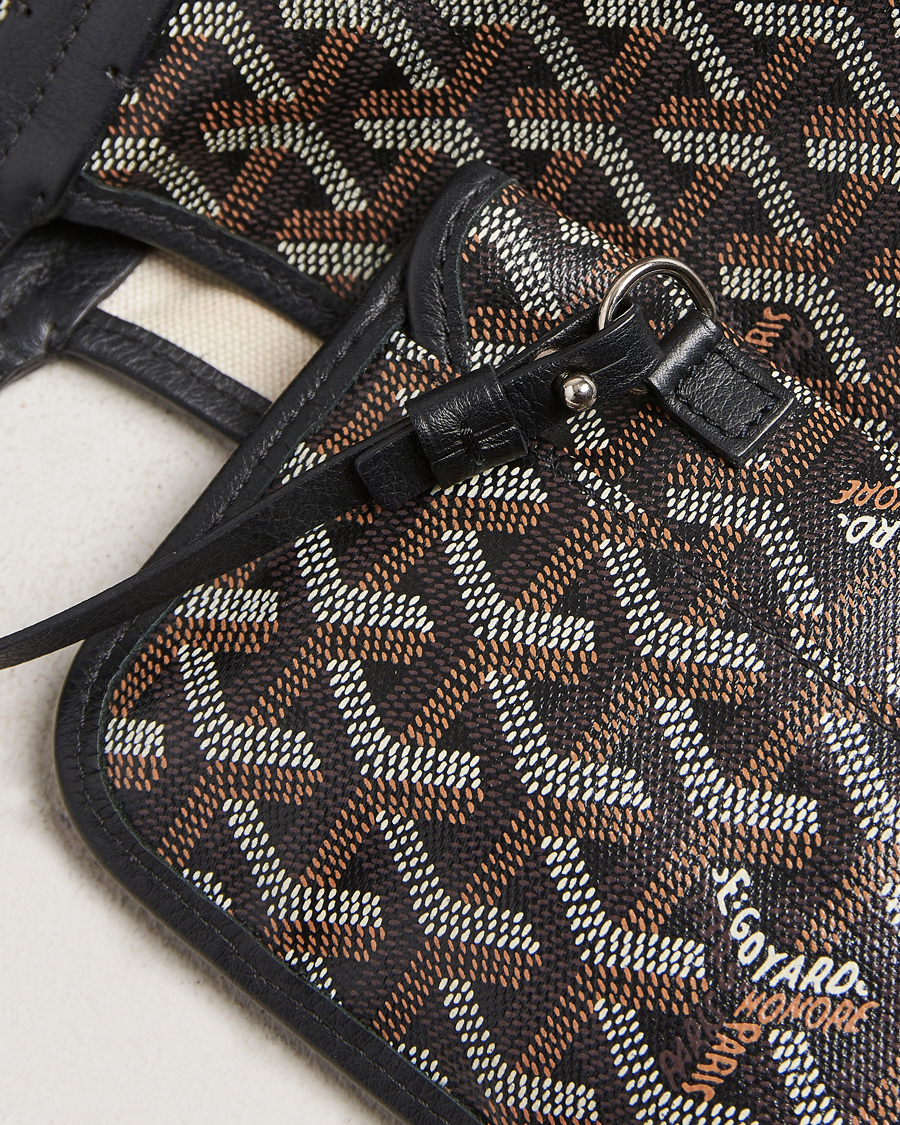 Herren | Goyard Pre-Owned Saint Louis PM Coated Canvas Tote Bag Black | Goyard Pre-Owned | Saint Louis PM Coated Canvas Tote Bag Black