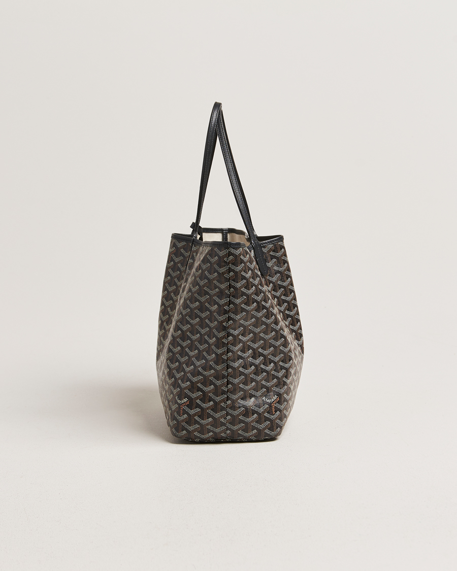 Herren | Goyard Pre-Owned Saint Louis PM Coated Canvas Tote Bag Black | Goyard Pre-Owned | Saint Louis PM Coated Canvas Tote Bag Black