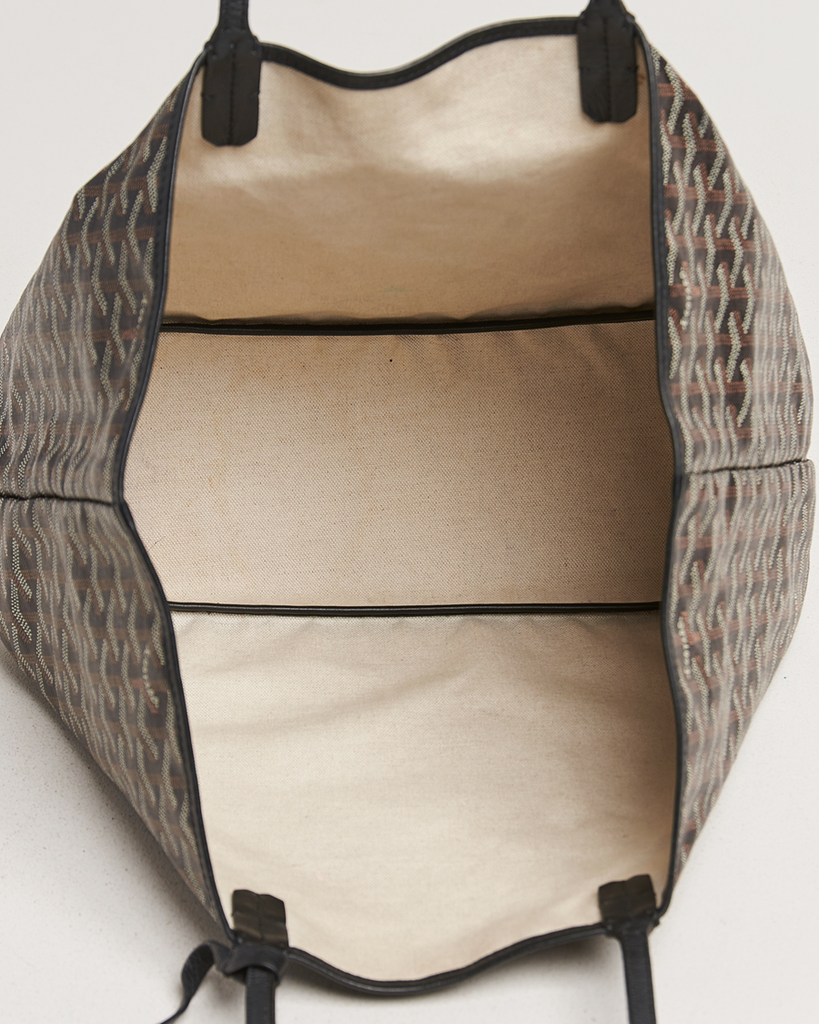 Herren | Goyard Pre-Owned Saint Louis PM Coated Canvas Tote Bag Black | Goyard Pre-Owned | Saint Louis PM Coated Canvas Tote Bag Black