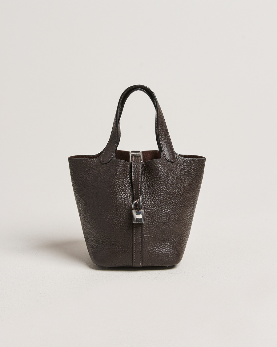 Herren | Hermès Pre-Owned Picotin Lock 18 Taurillon Chocolate | Hermès Pre-Owned | Picotin Lock 18 Taurillon Chocolate