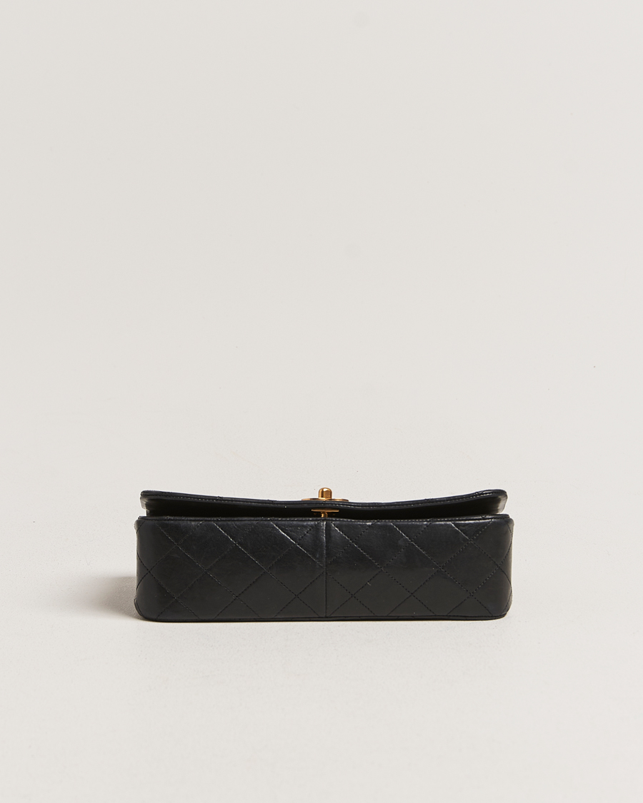 Herren | Chanel Pre-Owned Matelassé Single Full Flap Bag Black | Chanel Pre-Owned | Matelassé Single Full Flap Bag Black