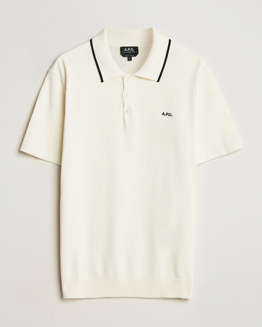 Herren | Poloshirts | A.P.C. | Fynn Knitted Polo White
