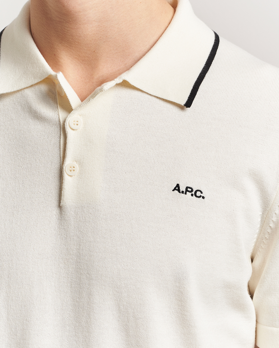 Herren | Poloshirts | A.P.C. | Fynn Knitted Polo White