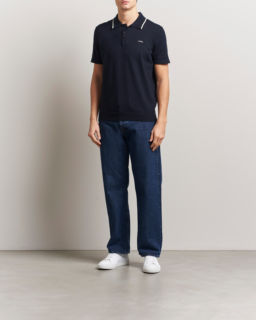 Herren | Poloshirts | A.P.C. | Fynn Knitted Polo Marine