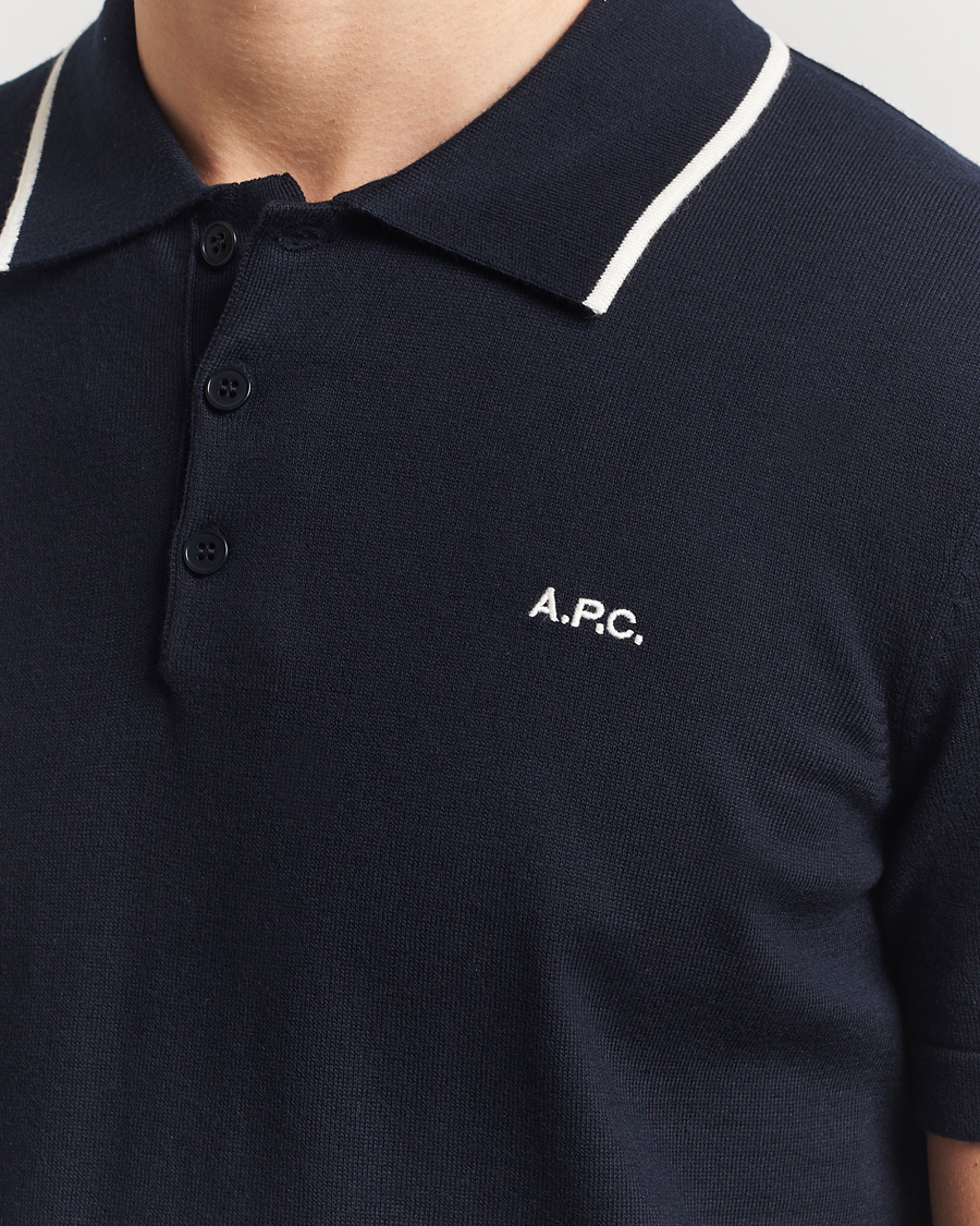 Herren | Poloshirts | A.P.C. | Fynn Knitted Polo Marine